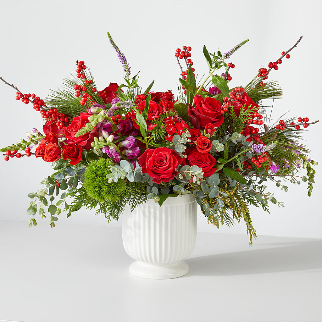 Big Red Bow Bouquet – Millennial Florist, Hartsdale NY