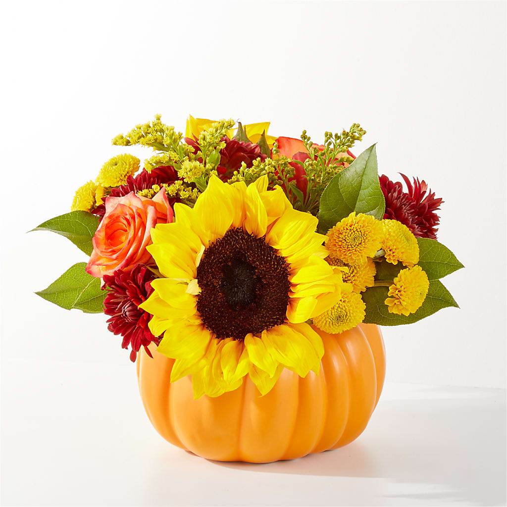 Golden Gourd Pumpkin Bouquet – Millennial Florist, Hartsdale NY