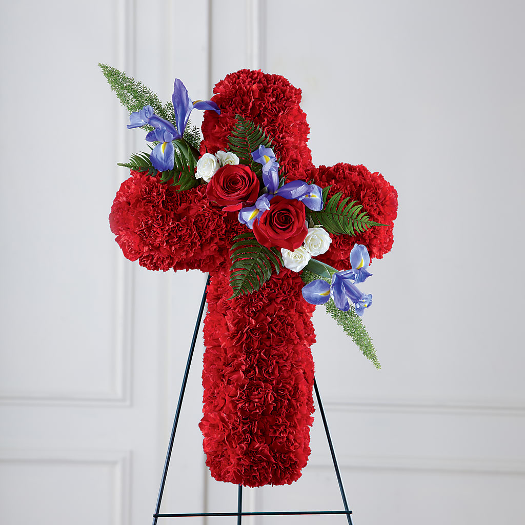 Faithful Hero Floral Cross – Millennial Florist, Hartsdale NY