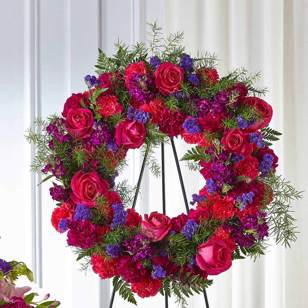 Calming Colors Wreath – Millennial Florist, Hartsdale NY