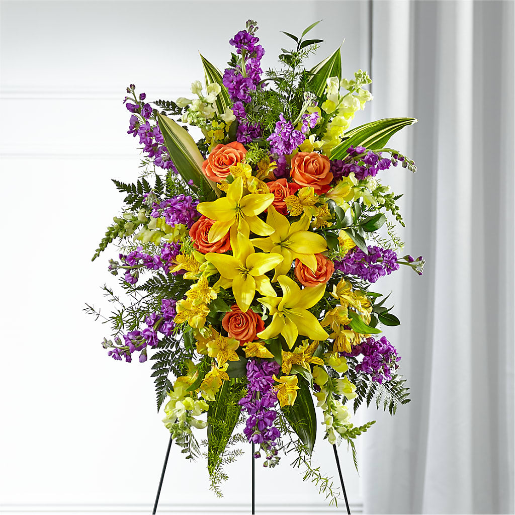 Thoughtful Prayers Standing Spray – Millennial Florist, Hartsdale NY