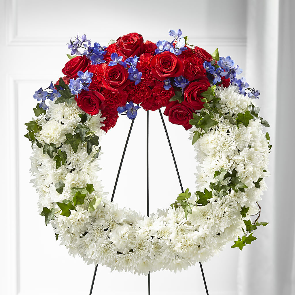 Patriotic Passion Wreath – Millennial Florist, Hartsdale NY