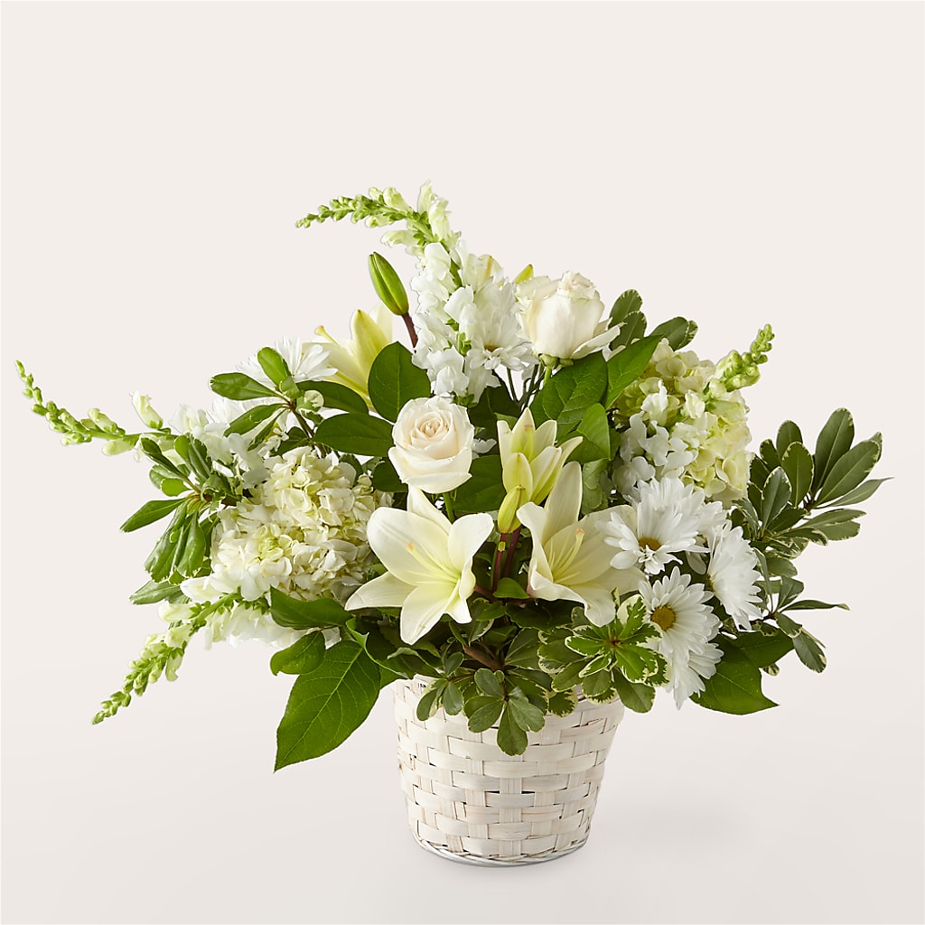 Ivory Elegance Floral Basket – Millennial Florist, Hartsdale NY