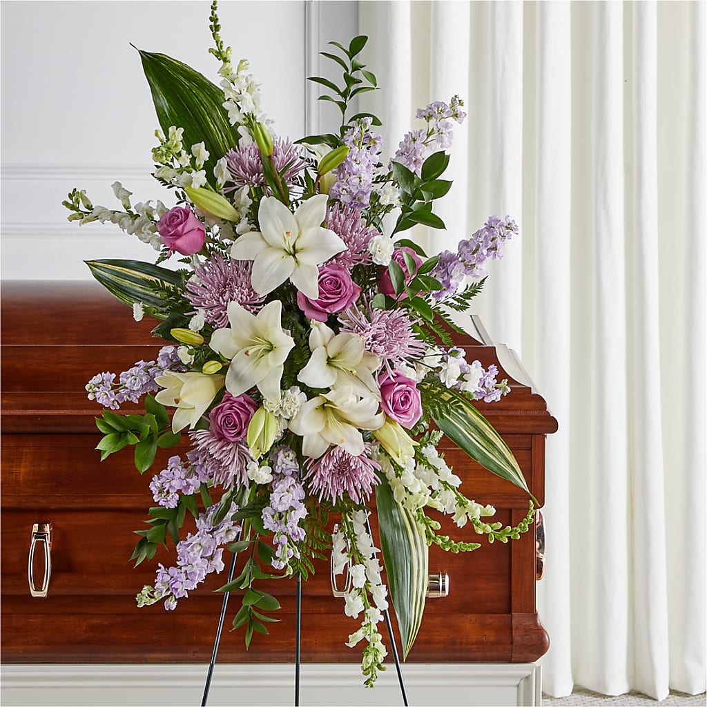 Grateful Hearts Standing Spray – Millennial Florist, Hartsdale NY