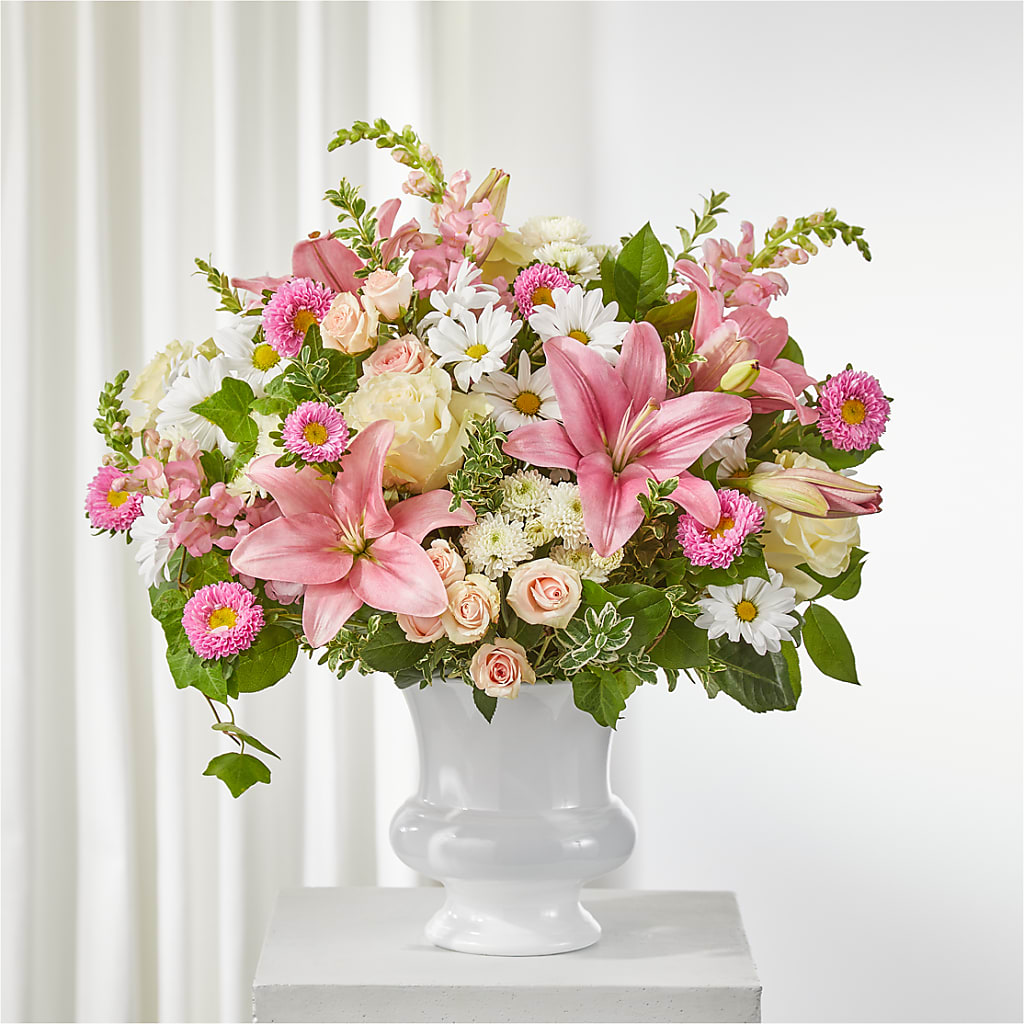 Empathetic Blooms Urn Arrangement – Millennial Florist, Hartsdale NY