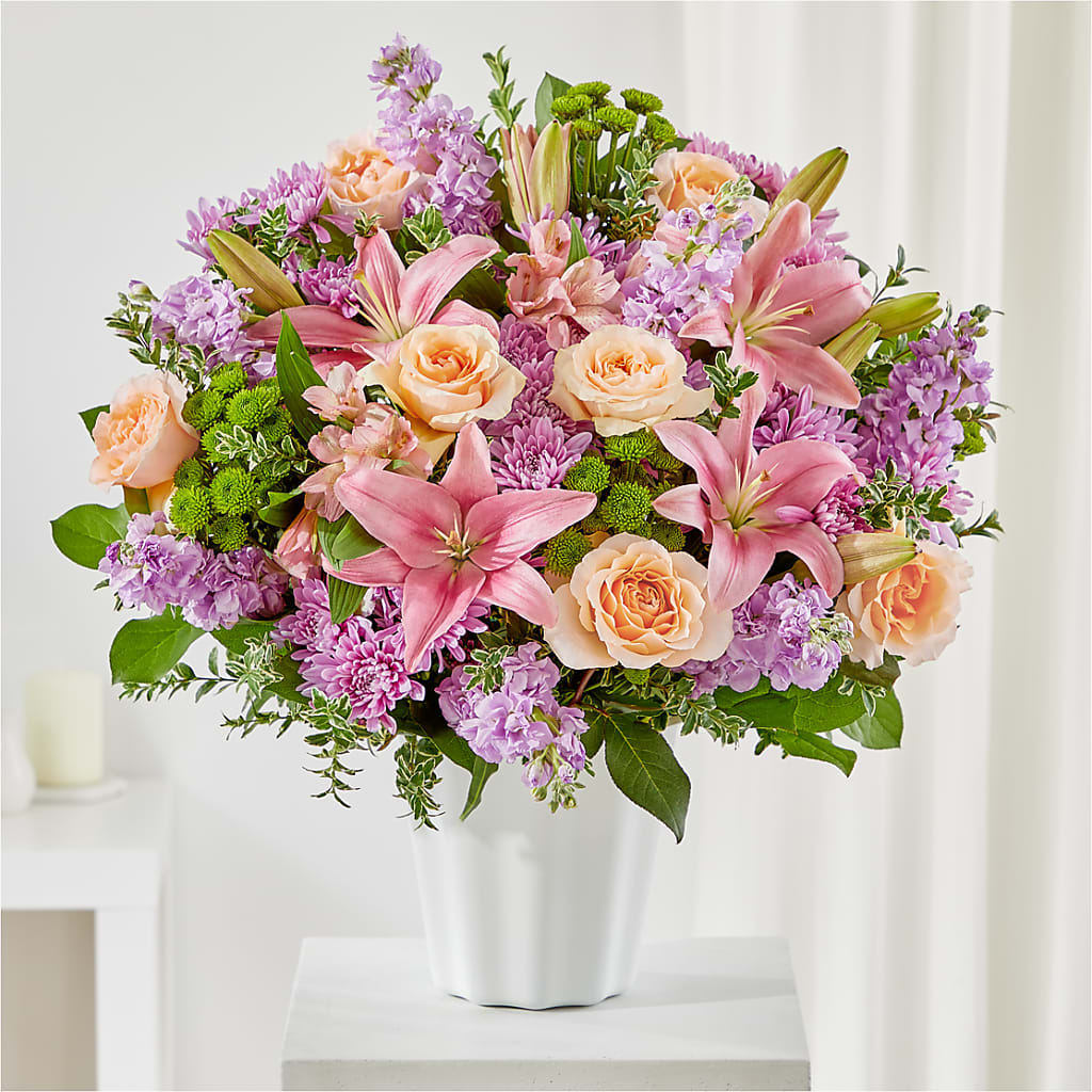 Supportive Embrace Tabletop Basket – Millennial Florist, Hartsdale NY
