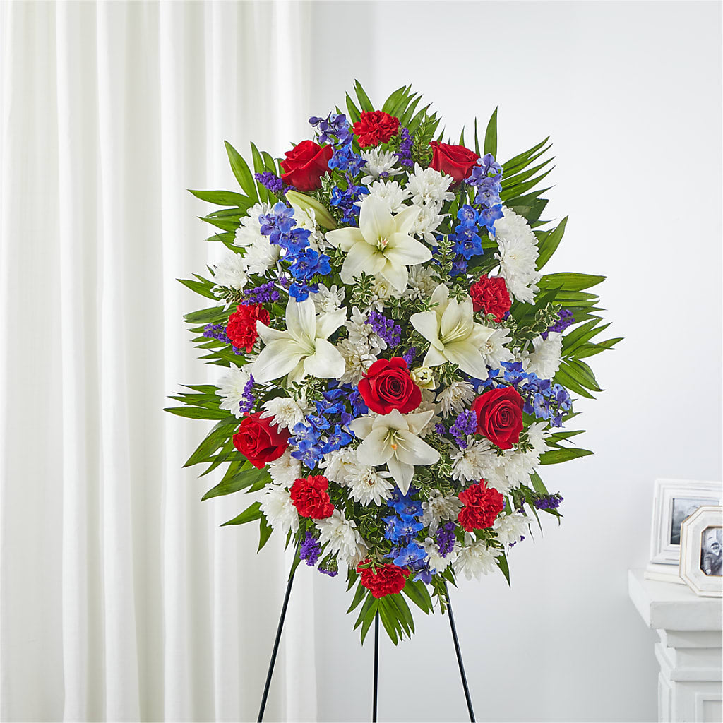 Cherished Service Standing Spray – Millennial Florist, Hartsdale NY
