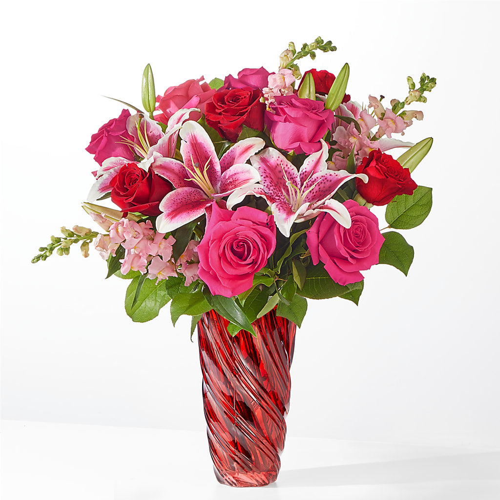 Always You Bouquet with Luxe Swirl Vase – Millennial Florist, Hartsdale NY