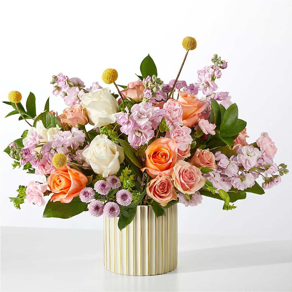 French Market Bouquet with Ivory Vase – Millennial Florist, Hartsdale NY