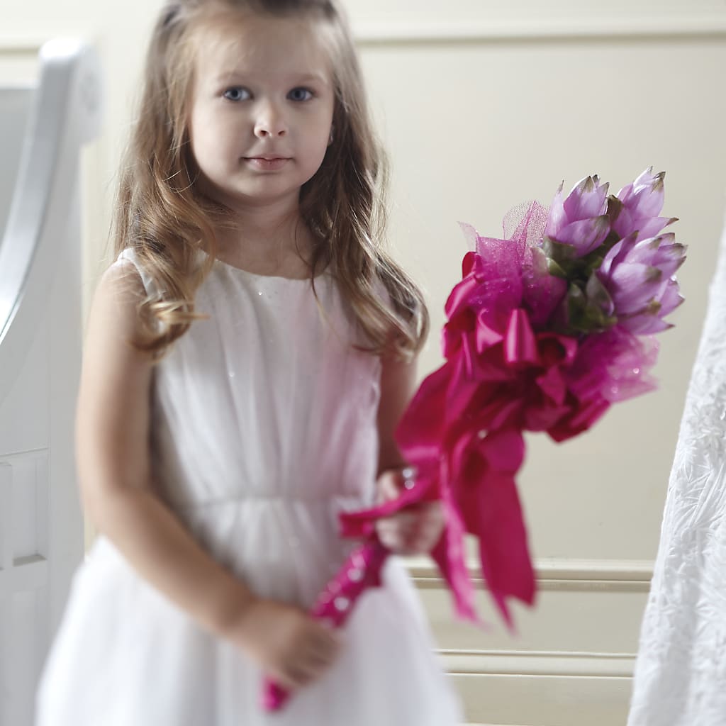 Sparkle Pink Flower Girl Bouquet – Millennial Florist, Hartsdale NY