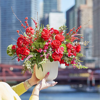 Big Red Bow Bouquet –  Millennial Florist, Hartsdale NY