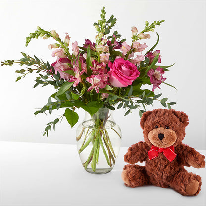 Happily Ever After Bouquet & Bear Set –  Millennial Florist, Hartsdale NY