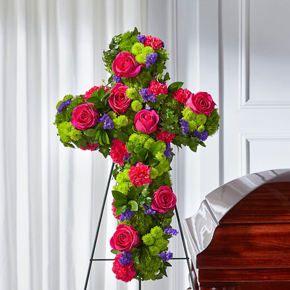 Tribute Rose Floral Cross –  Millennial Florist, Hartsdale NY