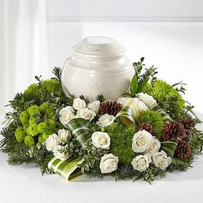 Precious Evergreen Cremation Adornment –  Millennial Florist, Hartsdale NY