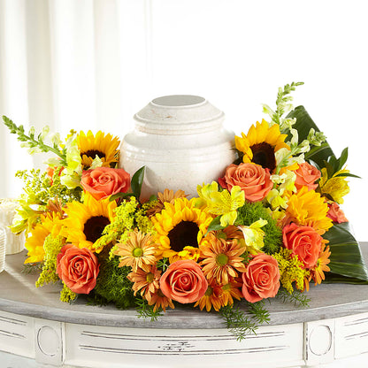 Faithful Sunflower Cremation Adornment –  Millennial Florist, Hartsdale NY