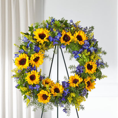 Bright Rays Wreath –  Millennial Florist, Hartsdale NY