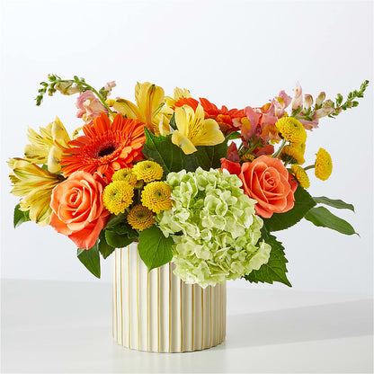 Autumn Sunshine Bouquet with Ivory Vase –  Millennial Florist, Hartsdale NY