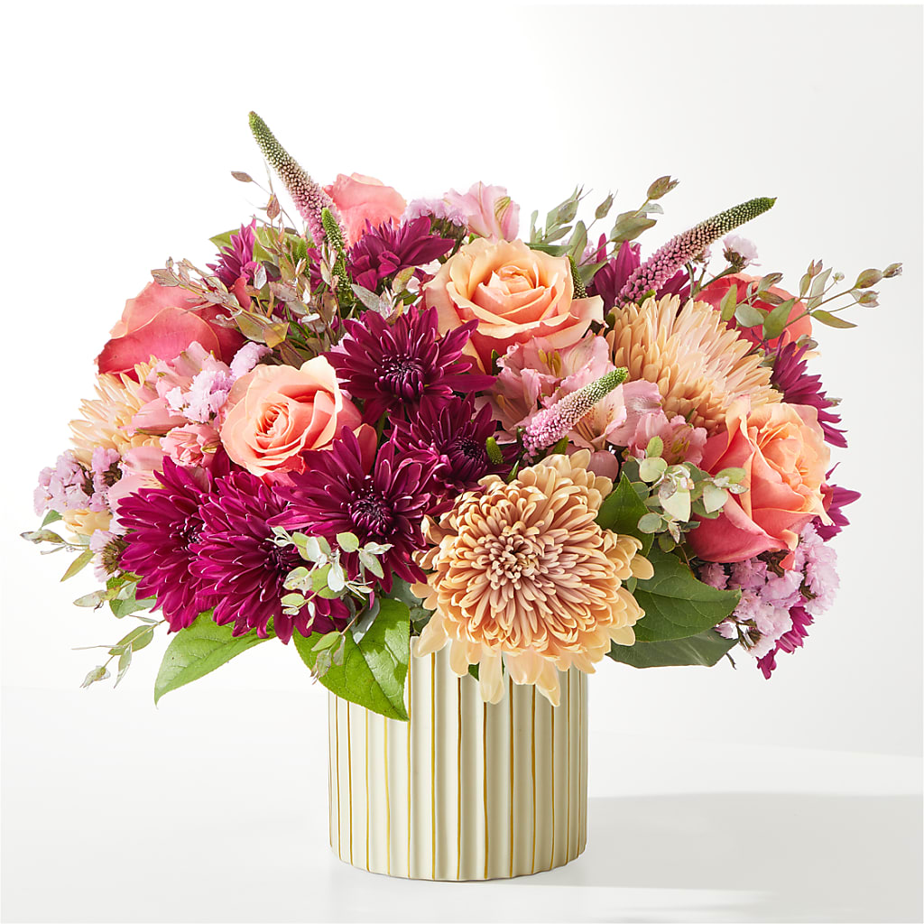 Berry Cobbler Bouquet with Ivory Vase –  Millennial Florist, Hartsdale NY