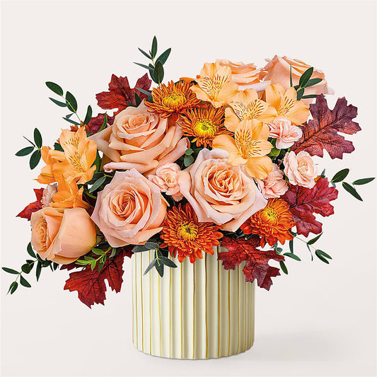 Spiced Latte Bouquet with Ivory Vase –  Millennial Florist, Hartsdale NY