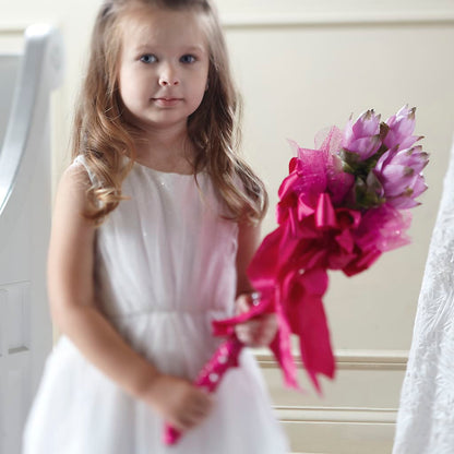 Sparkle Pink Flower Girl Bouquet –  Millennial Florist, Hartsdale NY